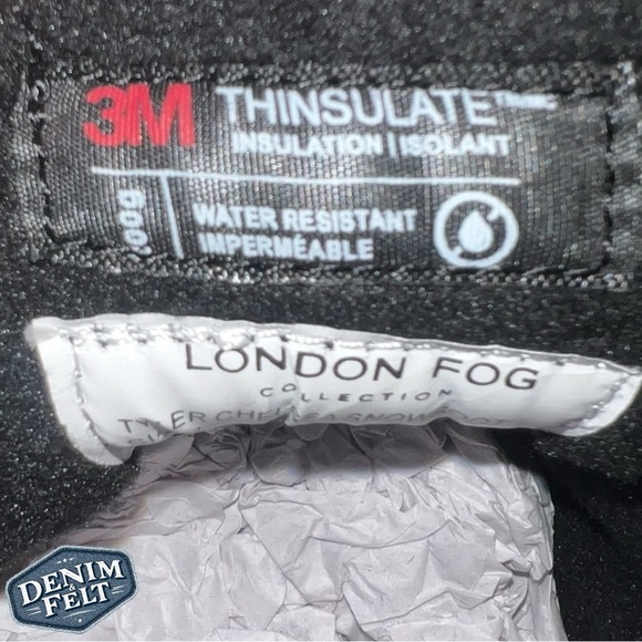 London Fog Men’s Black Tyler Snow Chelsea Boots | NEW/NIB!!❄️☃️🏂 - Picture 12 of 14